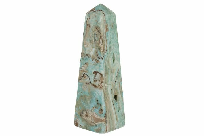 Polished Blue Caribbean Calcite Obelisk - Pakistan #187486